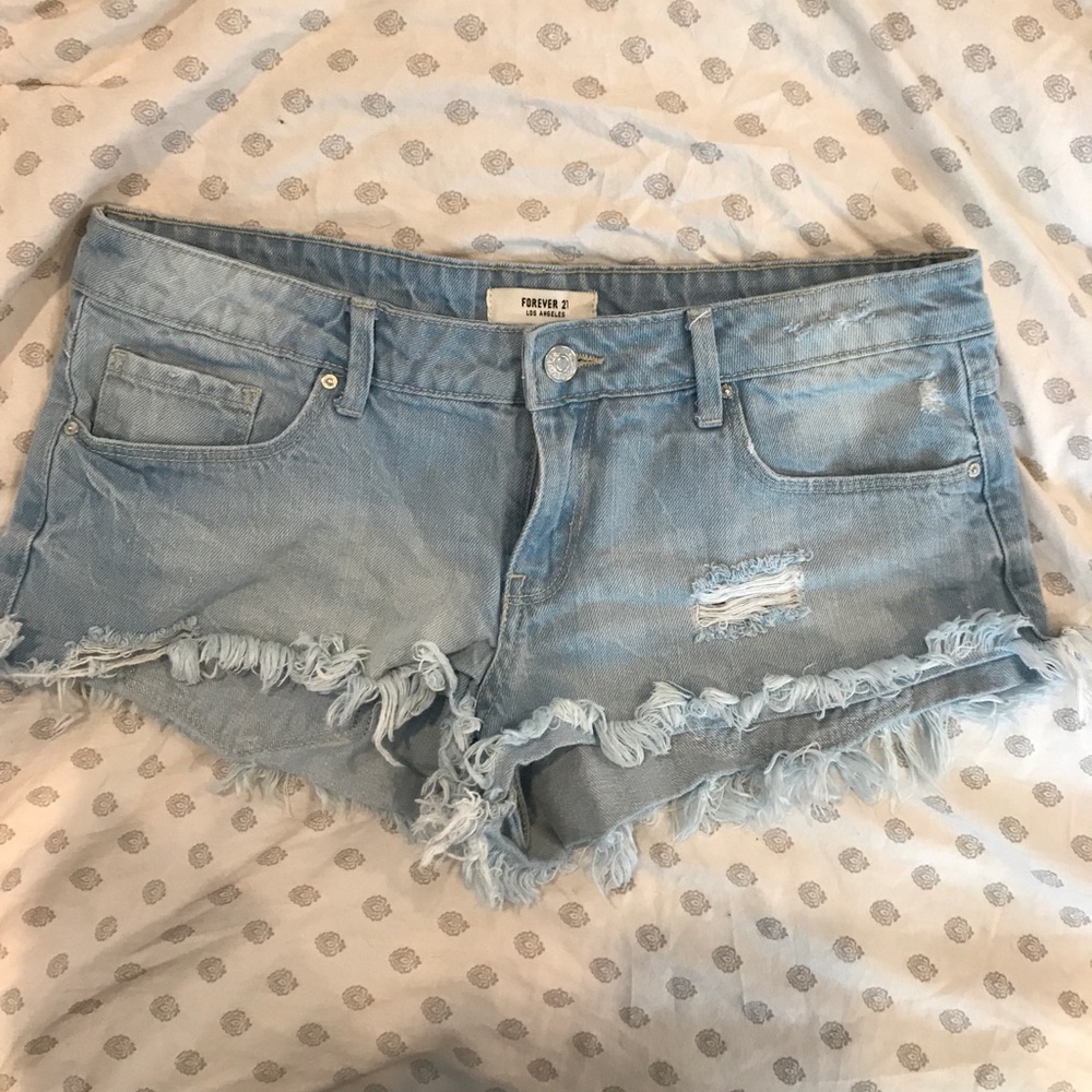 Forever 21 Distressed denim shorts